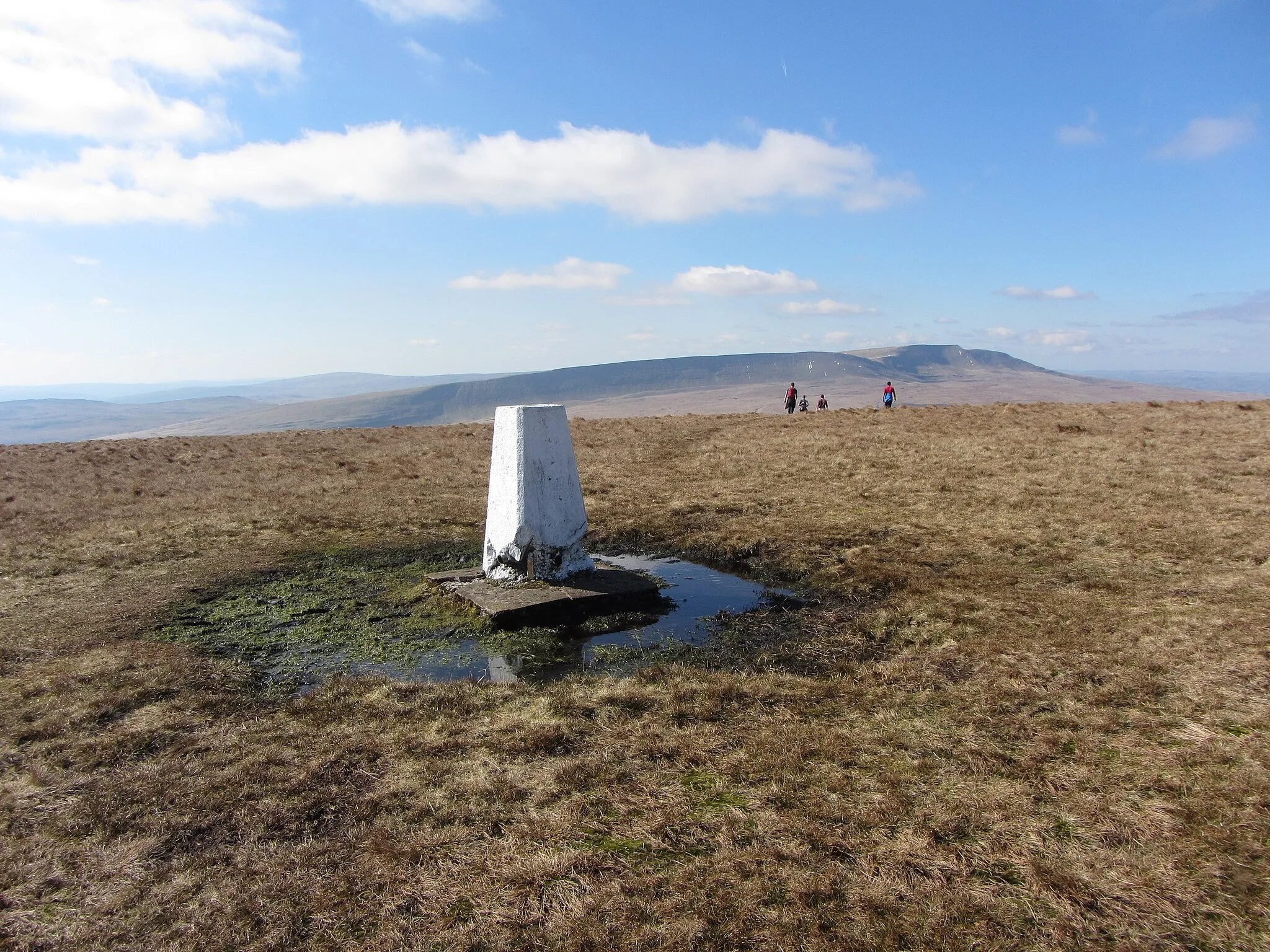 Photo showing: Trig Point on Fan Gyhirych, looking west
