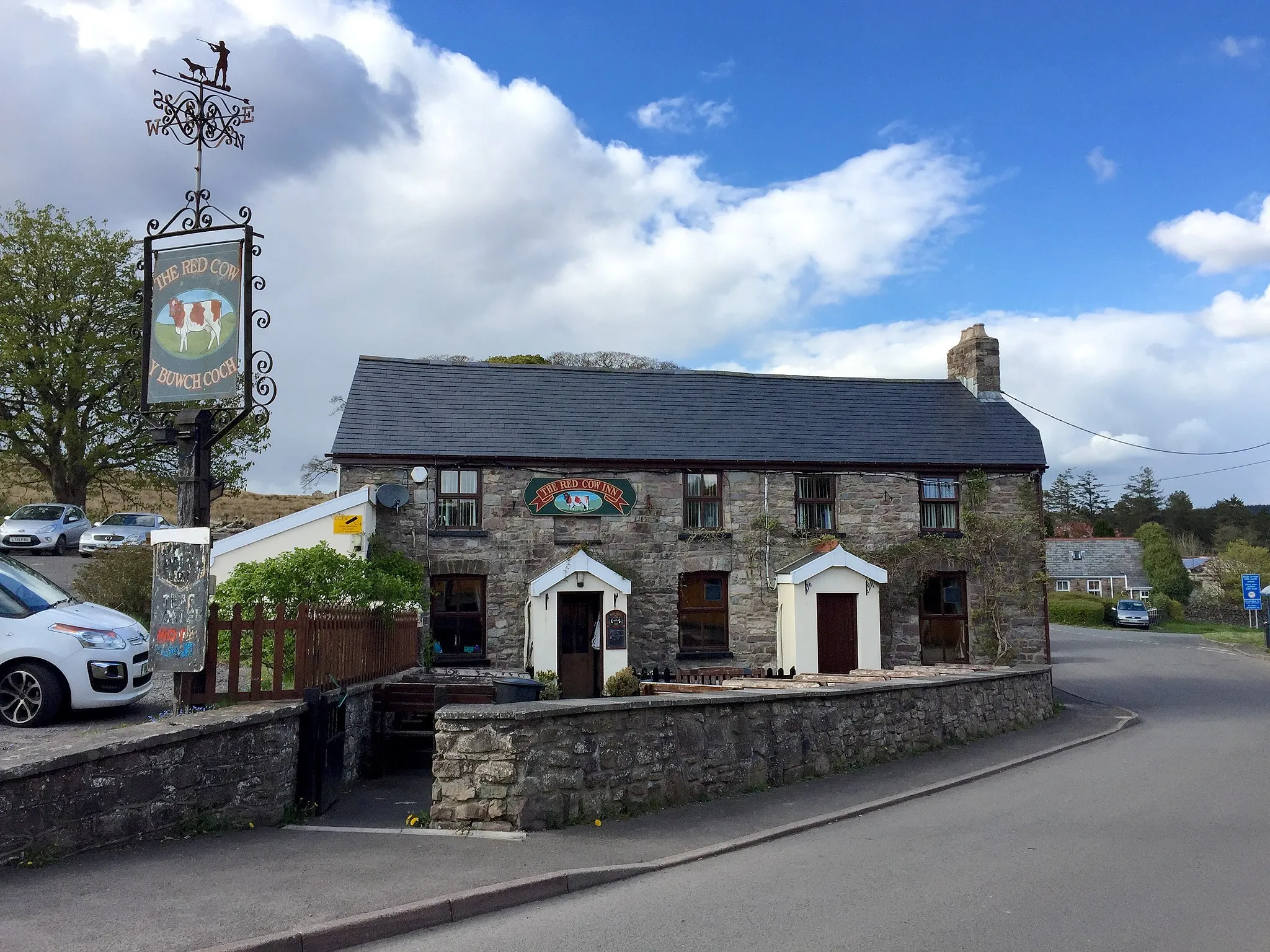 Photo showing: The Red Cow. The Red Cow at Pontstycill.