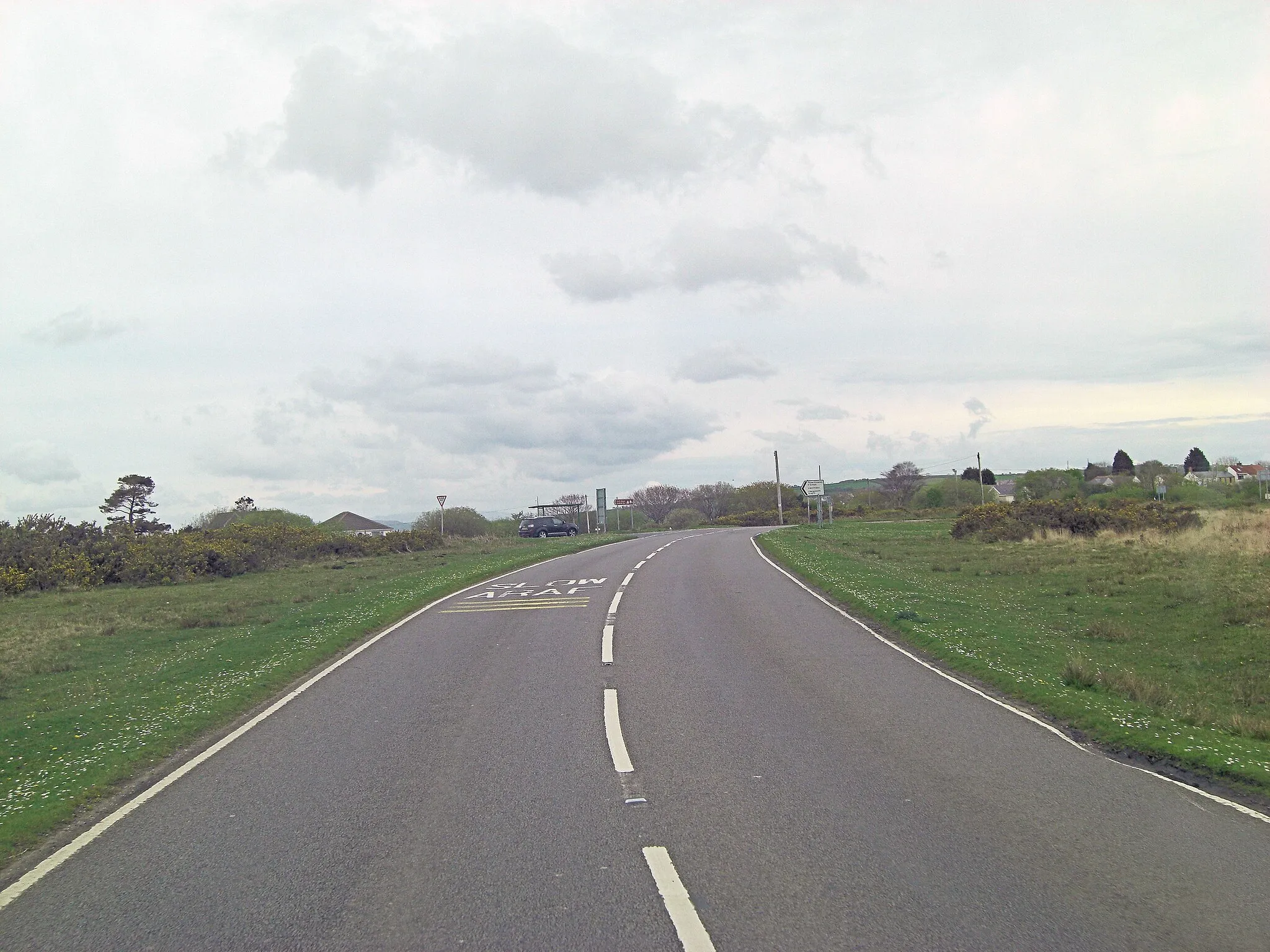 Photo showing: A4118 junction with B4271
