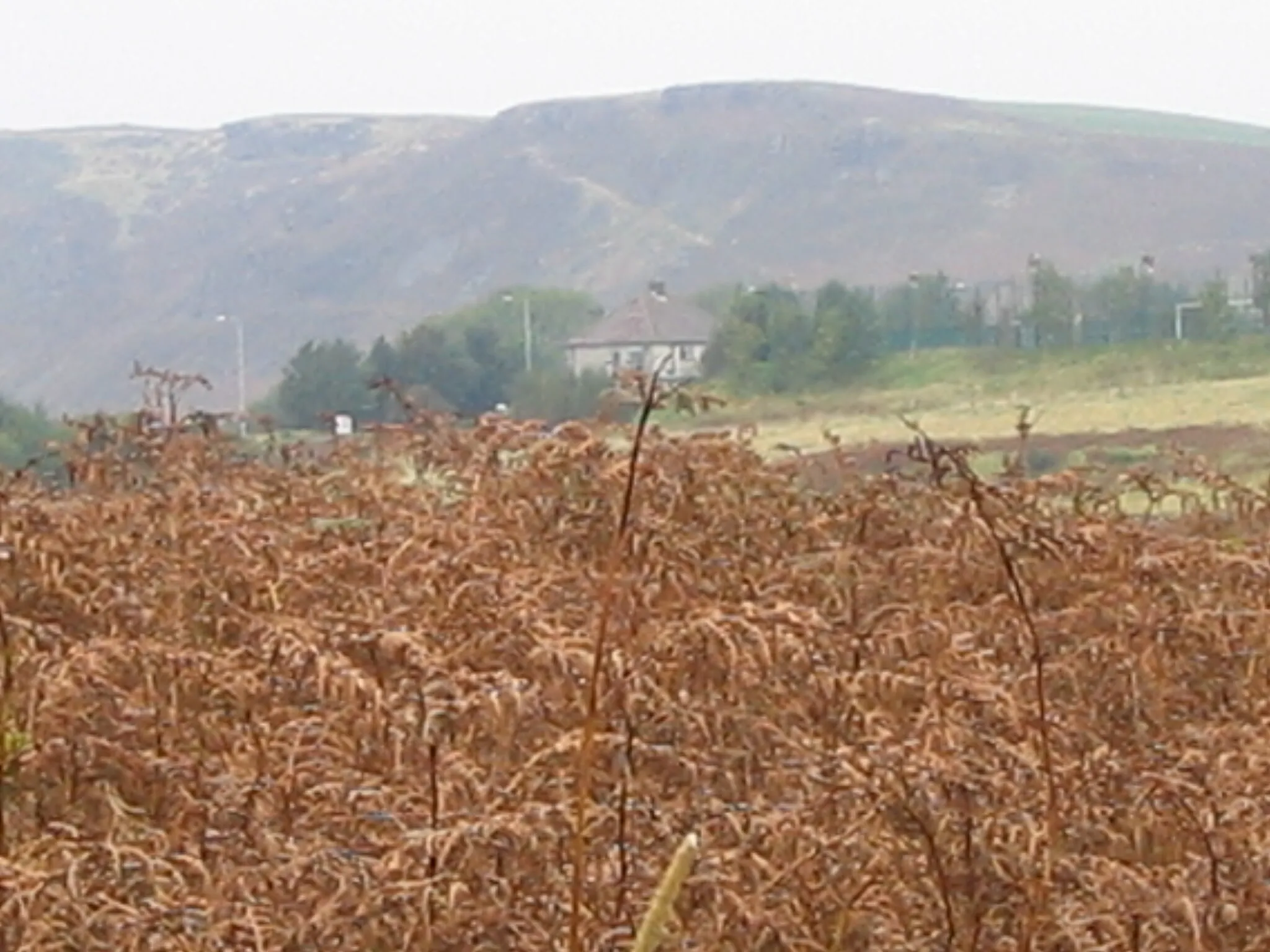 Photo showing: A view of Trebanog from the Waen and the mountains above Edmundstown