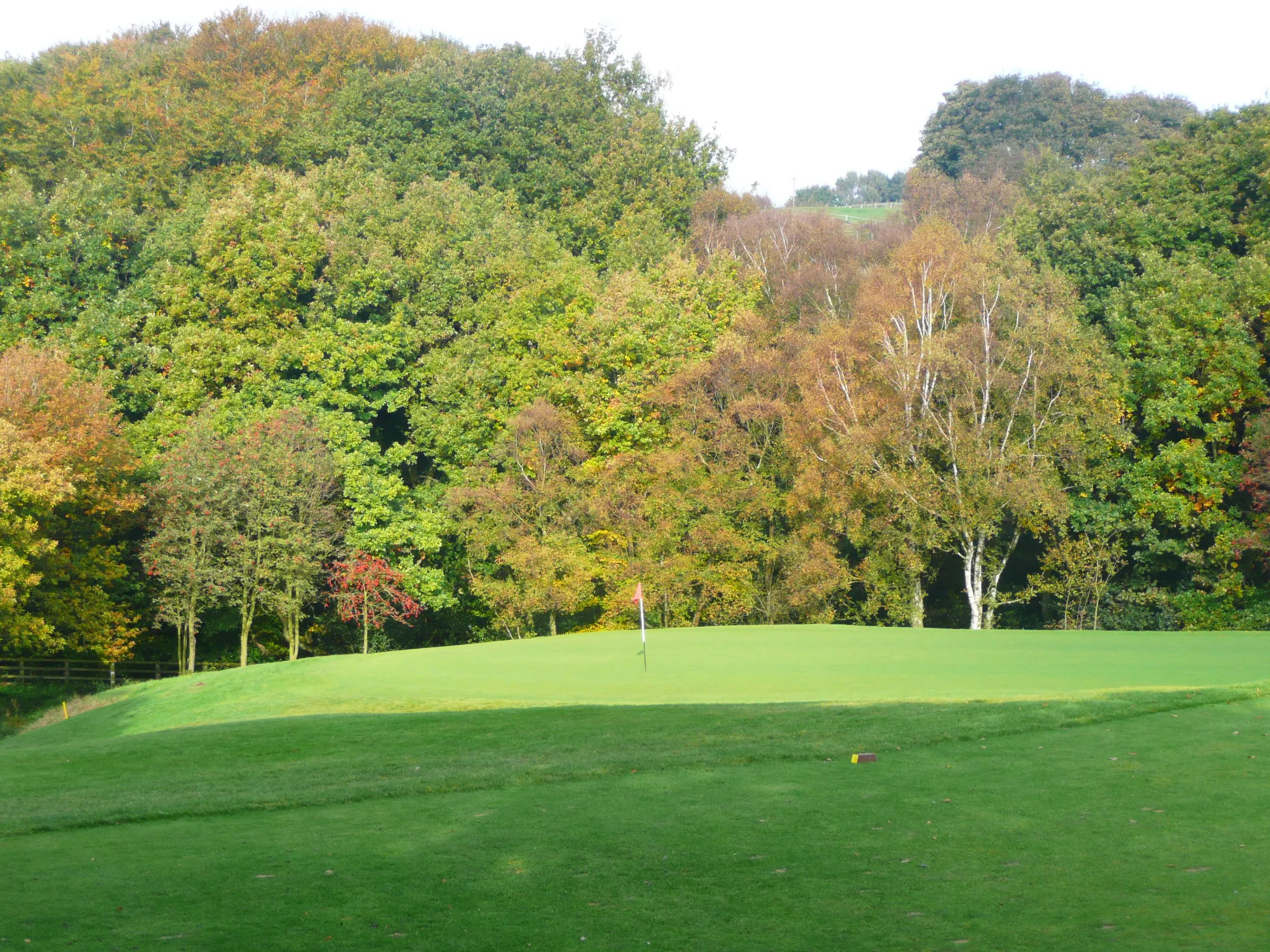 Photo showing: A green on the Meltham Golf Course