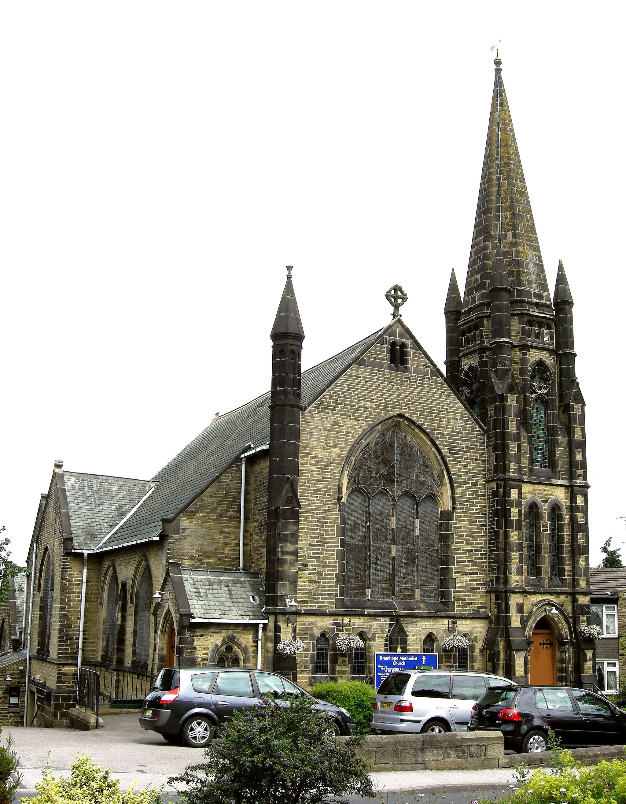 Photo showing: Bramhope Methodist Church, 1896. Bramhope, West Yorkshire, England. 53 53'07"N. 1 37'17"W.