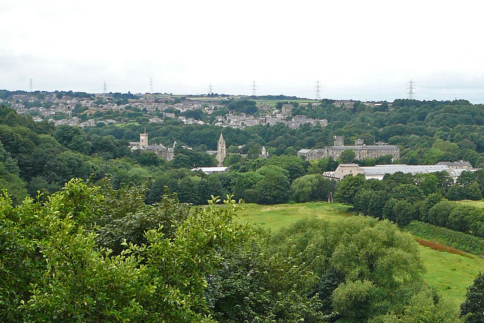Photo showing: View toward West Vale from Elland