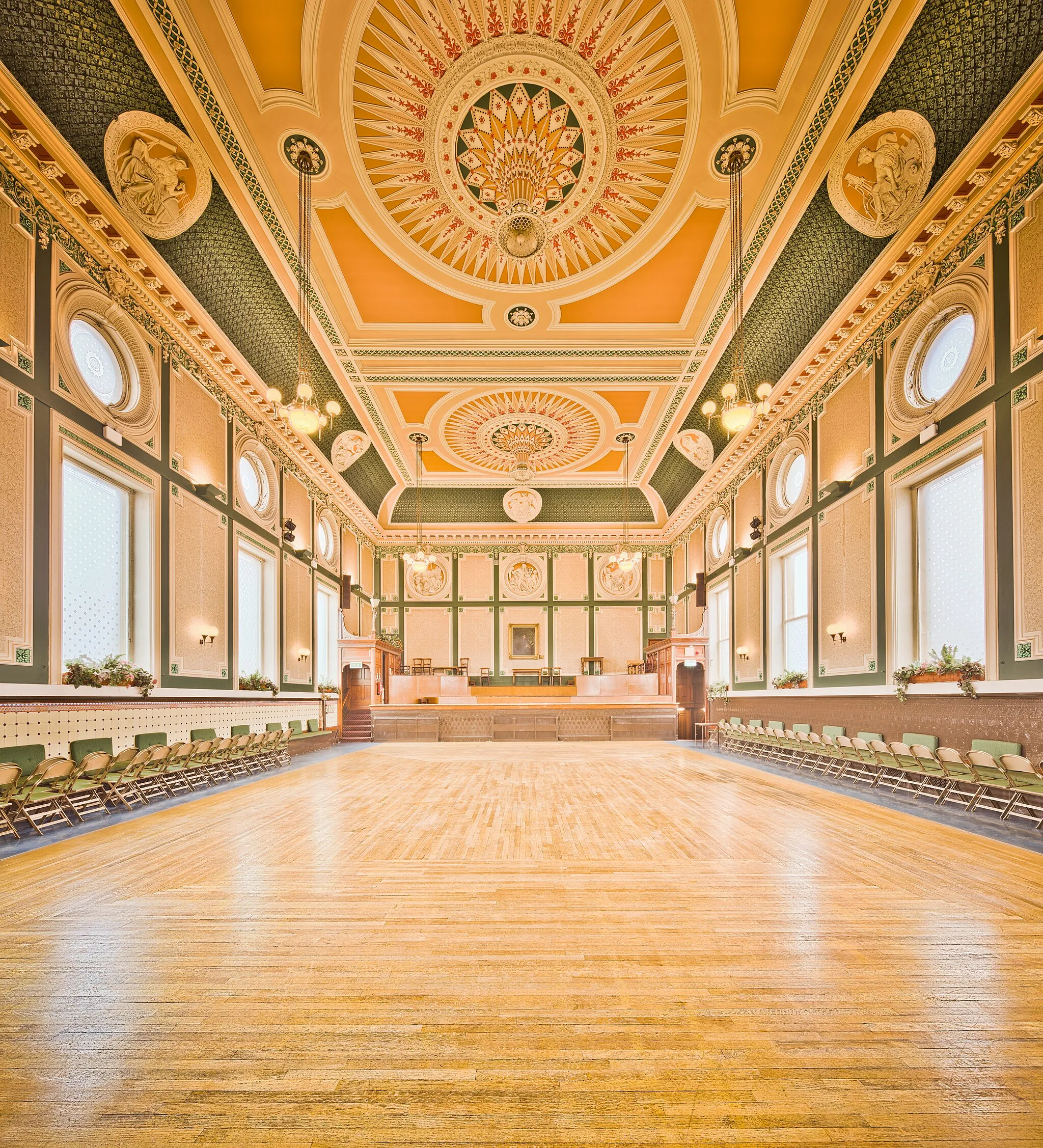 Photo showing: Here is a photograph taken from inside Todmorden Town Hall.  Located in Todmorden, Yorkshire, England, UK.