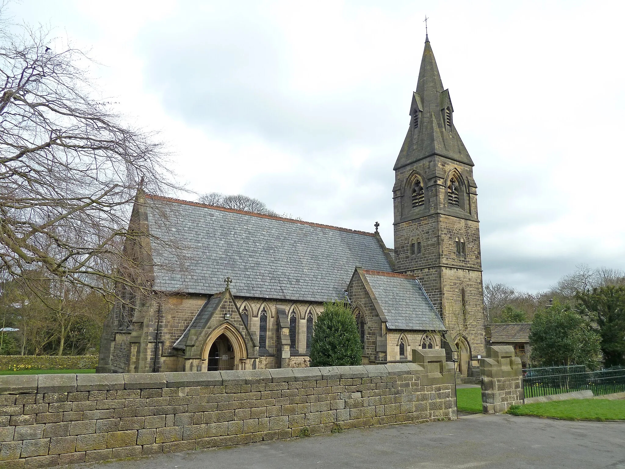 Photo showing: St Stephen's parish church, Steeton, West Yorkshire, seen from the southwest