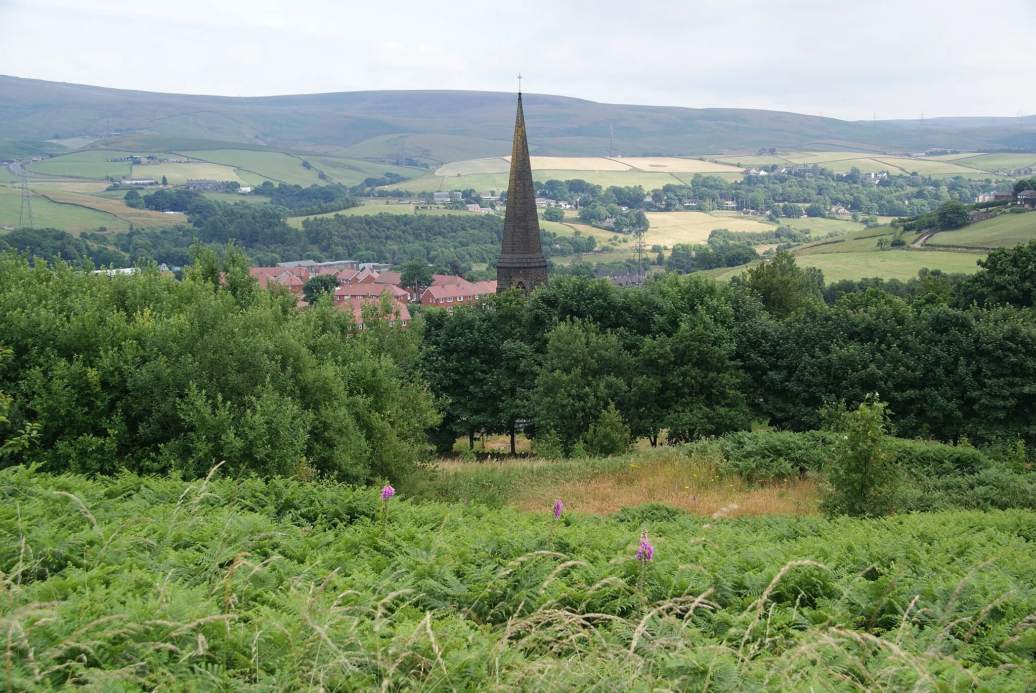 Photo showing: Calderbrook from the Pennine Bridleway