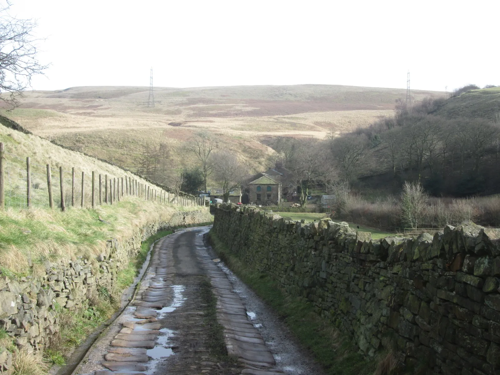 Photo showing: Syke Lane towards Syke farm