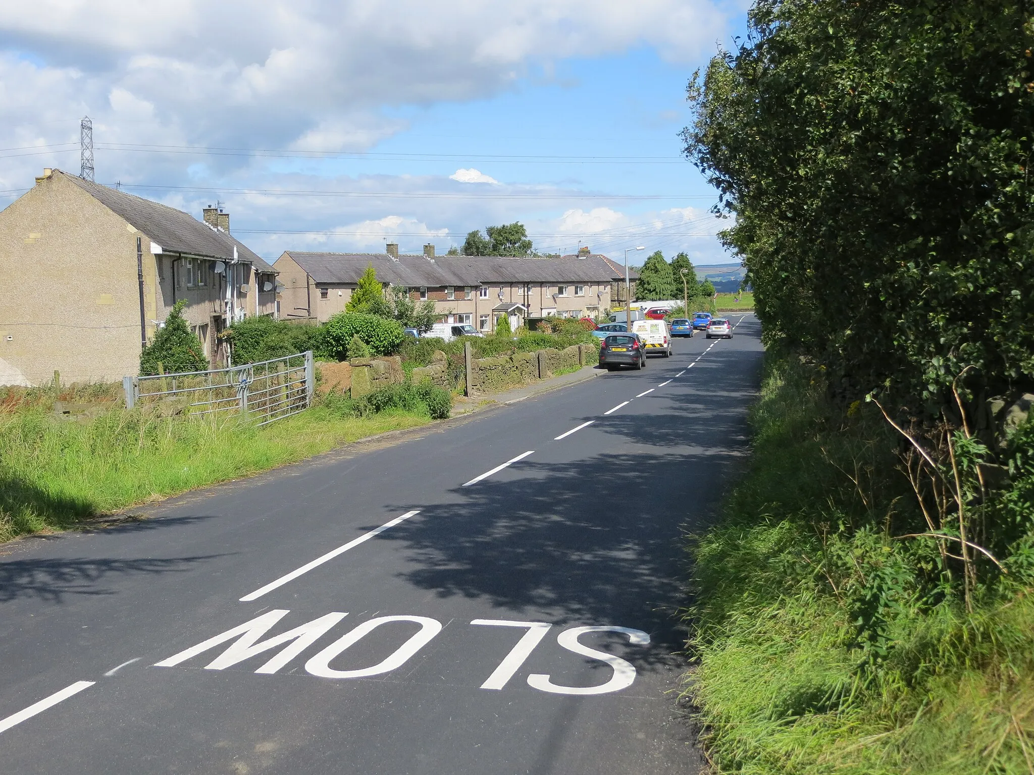 Photo showing: Back Lane heading to the B6144 at Shay Gate