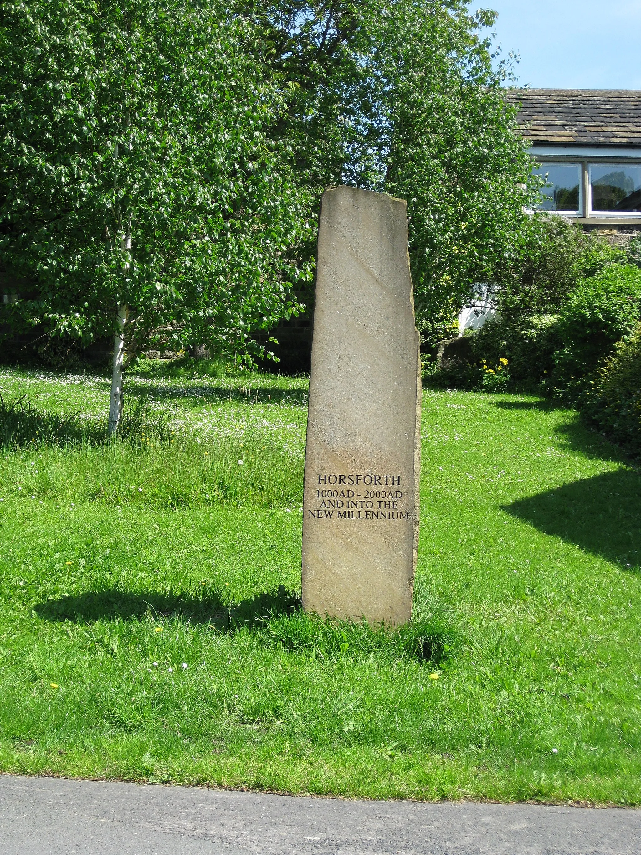 Photo showing: Millennium stone, Fink Hill, Horsforth, Leeds, UK