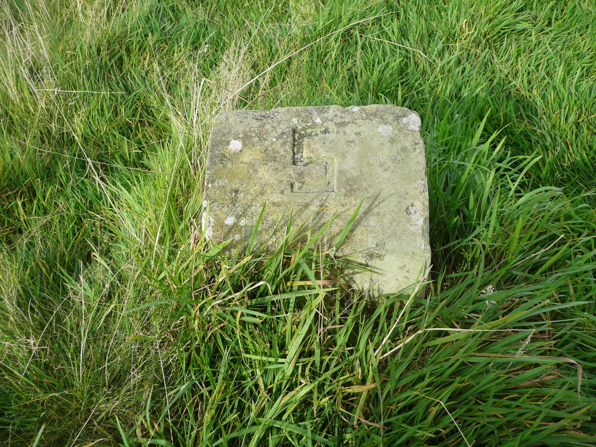 Photo showing: Trail marker stone No.5, Penistone Hill, Haworth