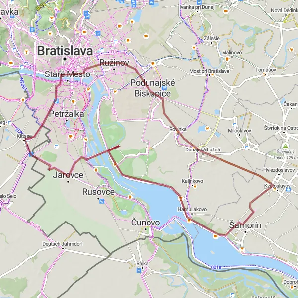 Map miniature of "Historical Sights and Natural Beauty" cycling inspiration in Burgenland, Austria. Generated by Tarmacs.app cycling route planner