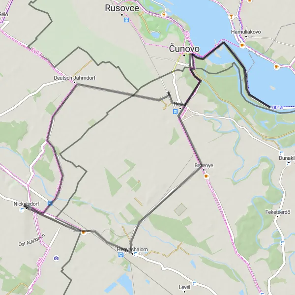 Miniatuurkaart van de fietsinspiratie "Ontdek het platteland van Burgenland" in Burgenland, Austria. Gemaakt door de Tarmacs.app fietsrouteplanner