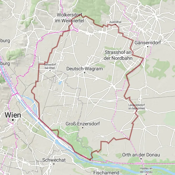 Kartminiatyr av "Naturupplevelser och spännande sevärdheter" cykelinspiration i Niederösterreich, Austria. Genererad av Tarmacs.app cykelruttplanerare