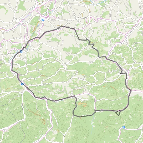 Kartminiatyr av "Ybbs-kretssykling via Neuhofen an der Ybbs og Waidhofen an der Ybbs" sykkelinspirasjon i Niederösterreich, Austria. Generert av Tarmacs.app sykkelrutoplanlegger