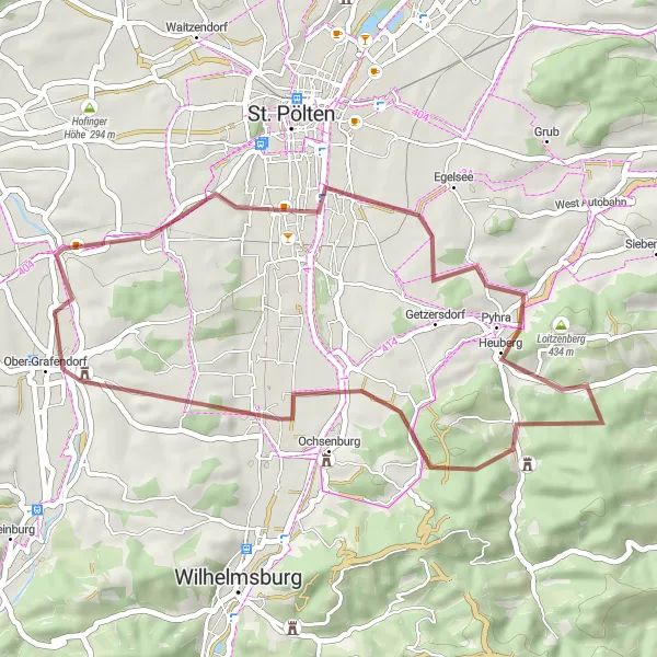 Miniatura mapy "Wycieczka przez Völlerndorf i Stattersdorf" - trasy rowerowej w Niederösterreich, Austria. Wygenerowane przez planer tras rowerowych Tarmacs.app