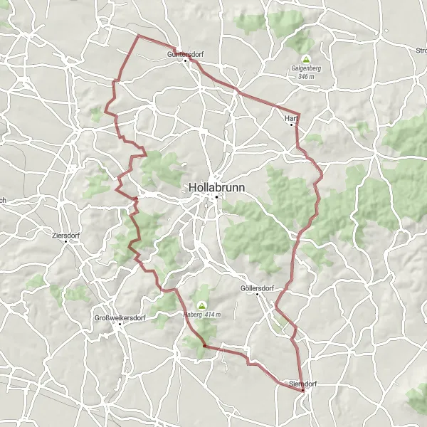 Map miniature of "Exploring the Countryside: Hautzental to Obermallebarn" cycling inspiration in Niederösterreich, Austria. Generated by Tarmacs.app cycling route planner