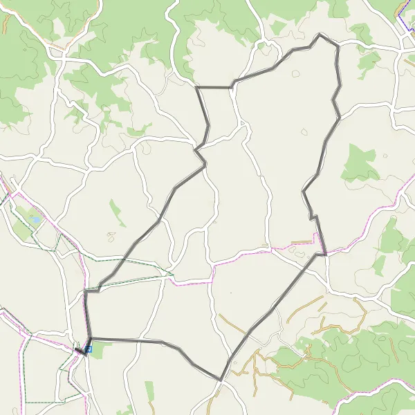Map miniature of "Scenic Road Loop from Sierndorf" cycling inspiration in Niederösterreich, Austria. Generated by Tarmacs.app cycling route planner