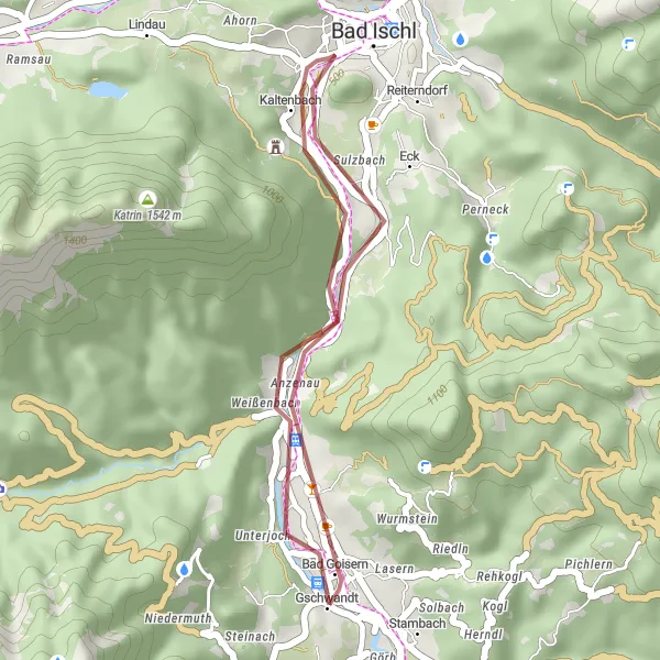 Miniaturekort af cykelinspirationen "Grusvej cykeltur til Weißenbach" i Oberösterreich, Austria. Genereret af Tarmacs.app cykelruteplanlægger