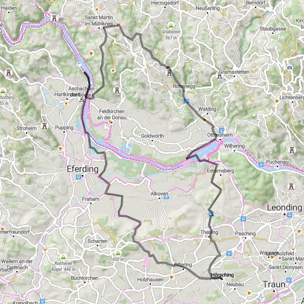 Kartminiatyr av "Ädelstenar i Övre Österrike" cykelinspiration i Oberösterreich, Austria. Genererad av Tarmacs.app cykelruttplanerare