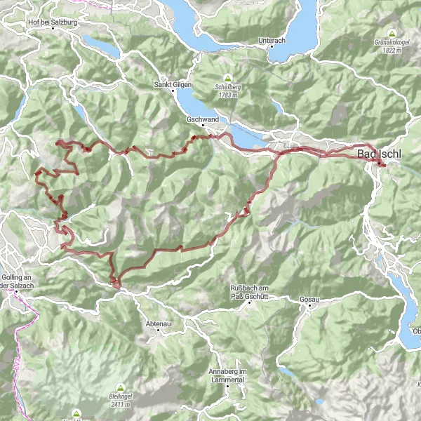 Miniaturekort af cykelinspirationen "Jainzenberg til Reiterndorf via Pichlhöhe" i Oberösterreich, Austria. Genereret af Tarmacs.app cykelruteplanlægger