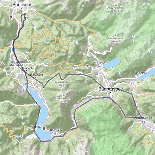 Miniatura della mappa di ispirazione al ciclismo "Giro in bicicletta strada da Reiterndorf" nella regione di Oberösterreich, Austria. Generata da Tarmacs.app, pianificatore di rotte ciclistiche