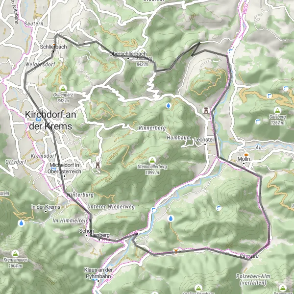 Miniatuurkaart van de fietsinspiratie "Ontdek de schoonheid van Molln en Steinköpfl" in Oberösterreich, Austria. Gemaakt door de Tarmacs.app fietsrouteplanner