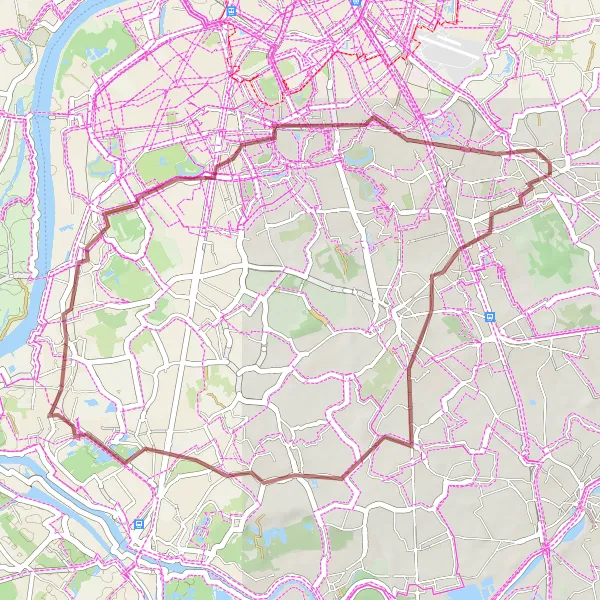 Miniatuurkaart van de fietsinspiratie "Gravelroute Boechout en omgeving" in Prov. Antwerpen, Belgium. Gemaakt door de Tarmacs.app fietsrouteplanner