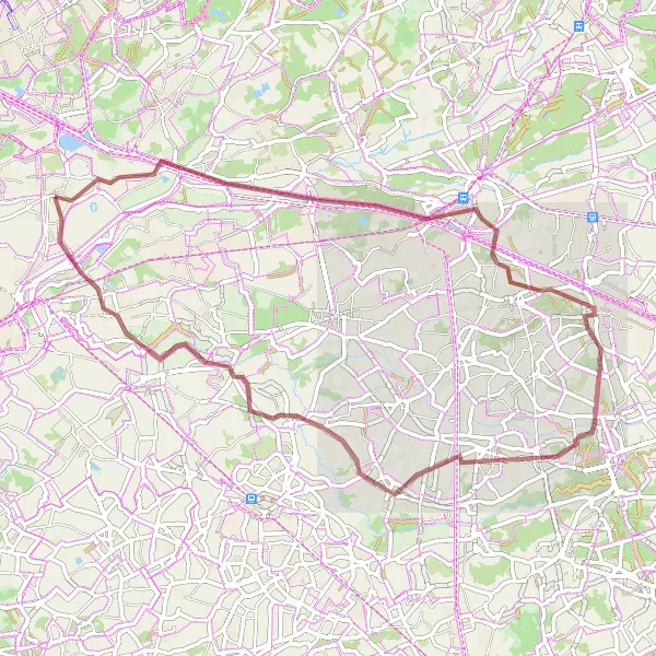 Map miniature of "Broechem to Emblem Gravel Route" cycling inspiration in Prov. Antwerpen, Belgium. Generated by Tarmacs.app cycling route planner