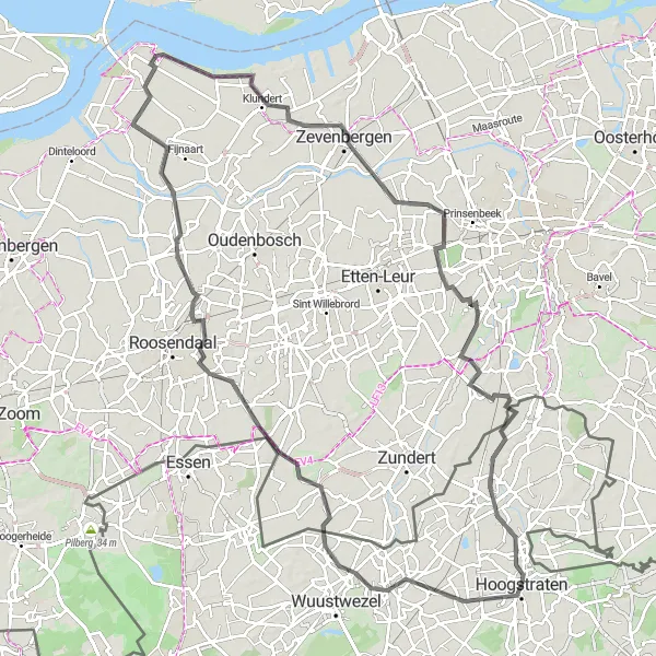 Map miniature of "Loenhout Discovery" cycling inspiration in Prov. Antwerpen, Belgium. Generated by Tarmacs.app cycling route planner