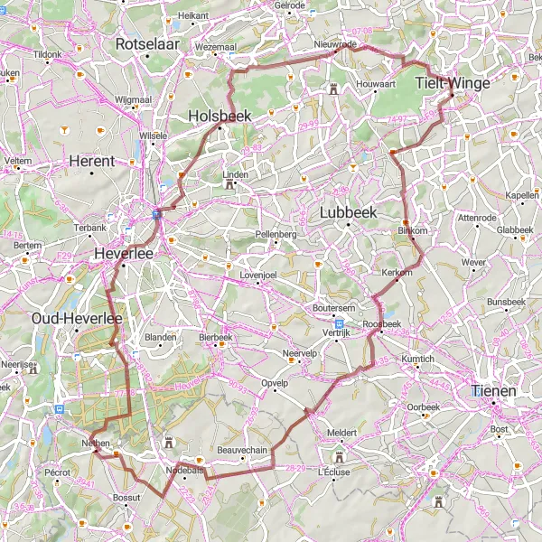 Karten-Miniaturansicht der Radinspiration "Entdecke die Schönheit von Brabant Wallon" in Prov. Brabant Wallon, Belgium. Erstellt vom Tarmacs.app-Routenplaner für Radtouren