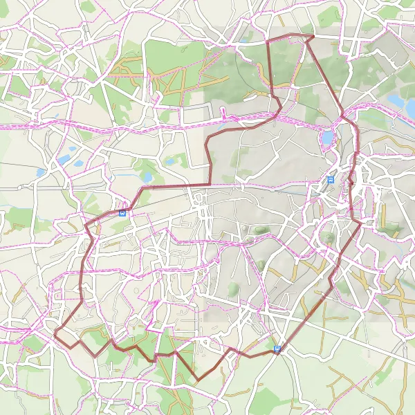 Miniature de la carte de l'inspiration cycliste "Boucle nature autour de Dour" dans la Prov. Hainaut, Belgium. Générée par le planificateur d'itinéraire cycliste Tarmacs.app