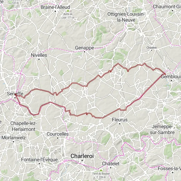 Karten-Miniaturansicht der Radinspiration "Entdecke die Schönheit von Hainaut" in Prov. Hainaut, Belgium. Erstellt vom Tarmacs.app-Routenplaner für Radtouren