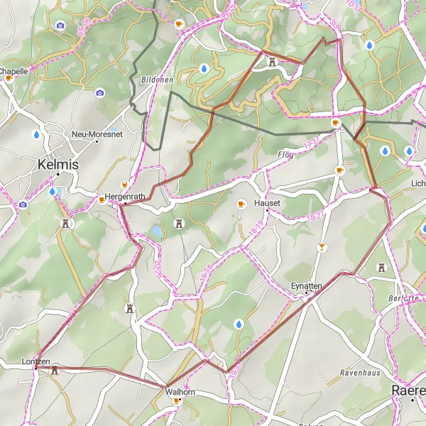 Karten-Miniaturansicht der Radinspiration "Hergenrath und Umgebung" in Prov. Liège, Belgium. Erstellt vom Tarmacs.app-Routenplaner für Radtouren