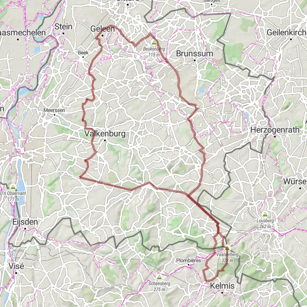 Karten-Miniaturansicht der Radinspiration "Gravelabenteuer um Moresnet" in Prov. Liège, Belgium. Erstellt vom Tarmacs.app-Routenplaner für Radtouren