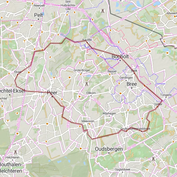 Karten-Miniaturansicht der Radinspiration "Grüner Genuss in Limburg" in Prov. Limburg (BE), Belgium. Erstellt vom Tarmacs.app-Routenplaner für Radtouren