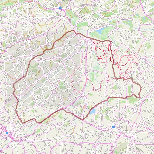 Map miniature of "The Gravel Adventure" cycling inspiration in Prov. Limburg (BE), Belgium. Generated by Tarmacs.app cycling route planner