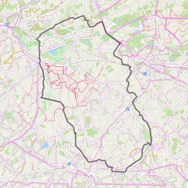 Map miniature of "Best of Limburg Cycling Tour" cycling inspiration in Prov. Limburg (BE), Belgium. Generated by Tarmacs.app cycling route planner