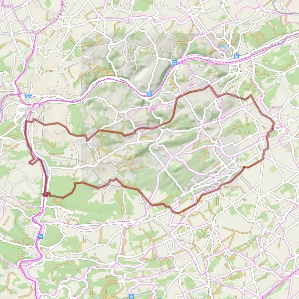 Karten-Miniaturansicht der Radinspiration "Entdeckungstour durch die malerische Natur" in Prov. Namur, Belgium. Erstellt vom Tarmacs.app-Routenplaner für Radtouren