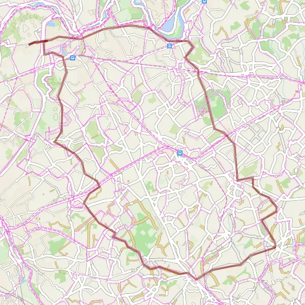 Miniatuurkaart van de fietsinspiratie "Grindroute in de buurt van Appels" in Prov. Oost-Vlaanderen, Belgium. Gemaakt door de Tarmacs.app fietsrouteplanner