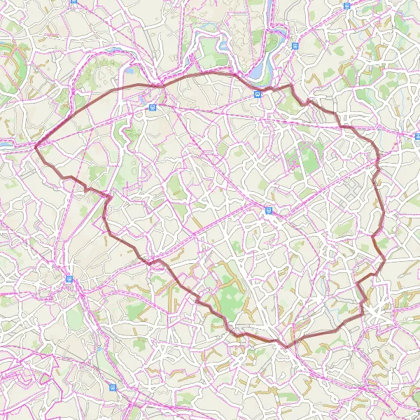 Map miniature of "Gravel Adventure from Schoonaarde" cycling inspiration in Prov. Oost-Vlaanderen, Belgium. Generated by Tarmacs.app cycling route planner