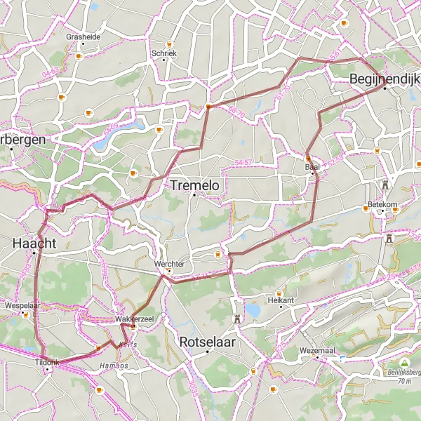 Map miniature of "Scenic Gravel Loop" cycling inspiration in Prov. Vlaams-Brabant, Belgium. Generated by Tarmacs.app cycling route planner