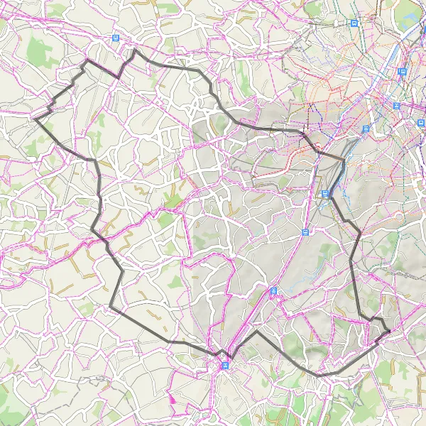 Karten-Miniaturansicht der Radinspiration "Roadbike-Abenteuer durch Brüssels Skyline und natürliche Landschaften" in Prov. Vlaams-Brabant, Belgium. Erstellt vom Tarmacs.app-Routenplaner für Radtouren