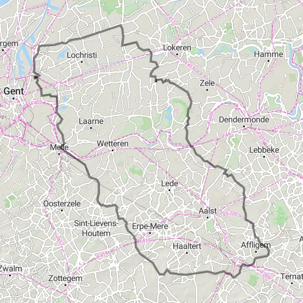 Karten-Miniaturansicht der Radinspiration "Tour durch das Scheldeland" in Prov. Vlaams-Brabant, Belgium. Erstellt vom Tarmacs.app-Routenplaner für Radtouren