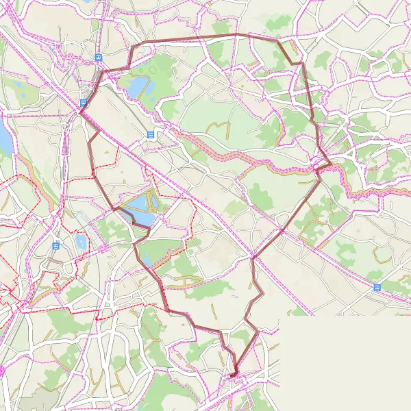 Miniatuurkaart van de fietsinspiratie "Gravelroute Kampenhout - Harent - Boortmeerbeek - Villa Lucie" in Prov. Vlaams-Brabant, Belgium. Gemaakt door de Tarmacs.app fietsrouteplanner