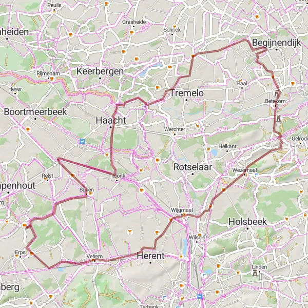 Karten-Miniaturansicht der Radinspiration "Erlebe die Schönheit von Vlaams-Brabant" in Prov. Vlaams-Brabant, Belgium. Erstellt vom Tarmacs.app-Routenplaner für Radtouren