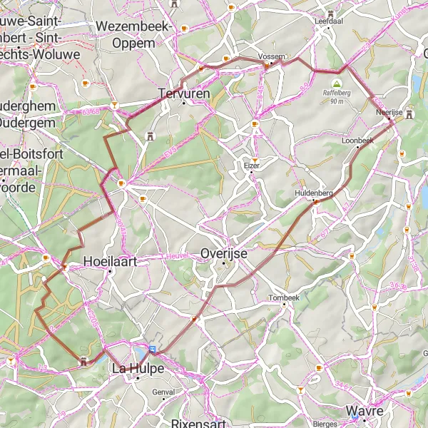 Karten-Miniaturansicht der Radinspiration "Entdecke die Natur rund um Sint-Joris-Weert" in Prov. Vlaams-Brabant, Belgium. Erstellt vom Tarmacs.app-Routenplaner für Radtouren