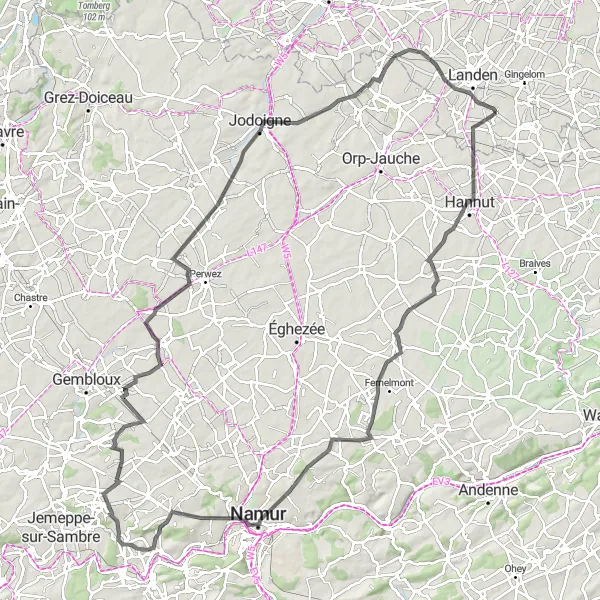 Miniatuurkaart van de fietsinspiratie "Historische Route door Vlaams-Brabant" in Prov. Vlaams-Brabant, Belgium. Gemaakt door de Tarmacs.app fietsrouteplanner