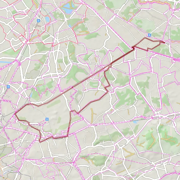 Map miniature of "Scenic Gravel Loop: Zaventem to Wespelaar" cycling inspiration in Prov. Vlaams-Brabant, Belgium. Generated by Tarmacs.app cycling route planner