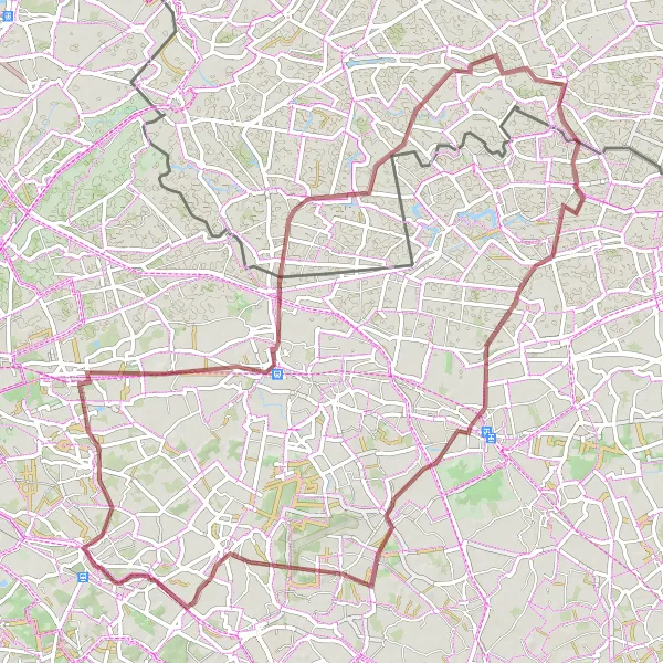 Karten-Miniaturansicht der Radinspiration "Entdecke das ländliche Oedelem" in Prov. West-Vlaanderen, Belgium. Erstellt vom Tarmacs.app-Routenplaner für Radtouren