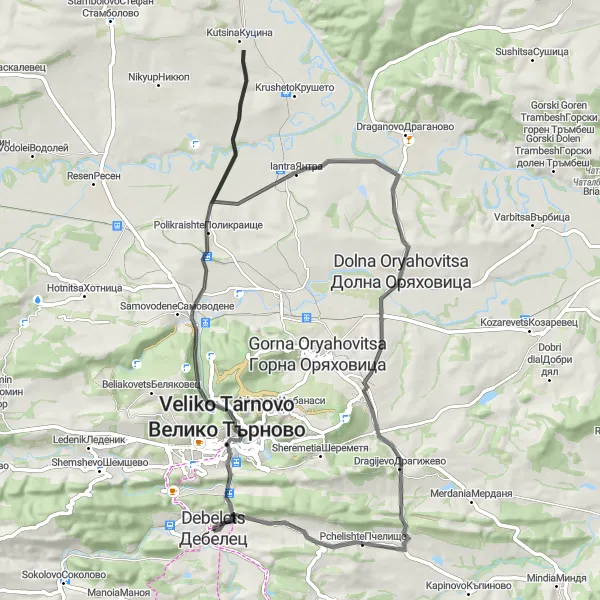 Map miniature of "Exploring the Natural Beauty of Dragijevo" cycling inspiration in Severen tsentralen, Bulgaria. Generated by Tarmacs.app cycling route planner